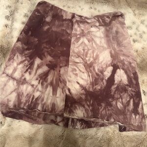 Chic Tie-Dye Mini Skirt in Purple